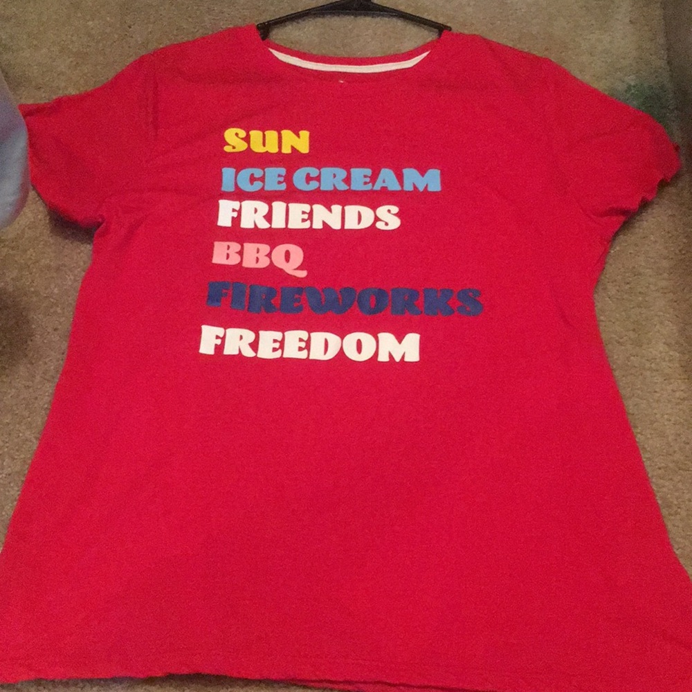 Red graphic t-shirt